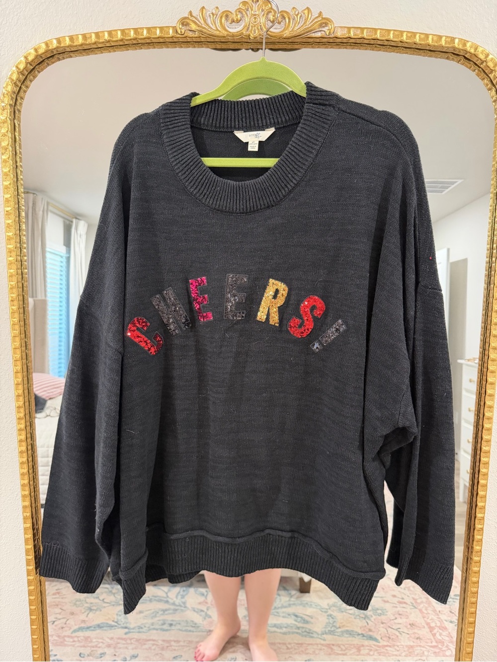 Terra & sky CHEERS! Lightweight Sweater Black 4X
